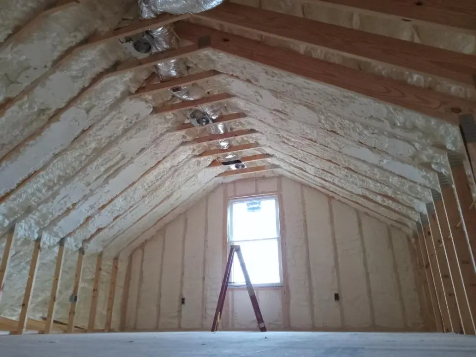 Spray foam roofing application for Crawl Space Insulation project in Plymouth